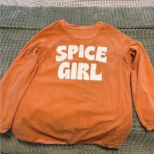 Spice Girl Orange corduroy sweater